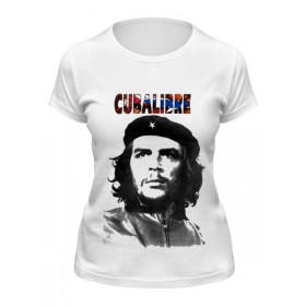 Женская футболка с принтом Cuba libre, Hasta La. Victoria Siempre в Сыктывкаре,  |  | 