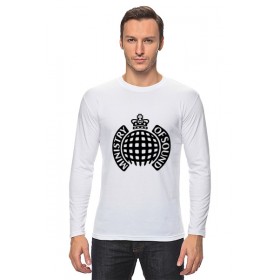 Мужской лонгслив с принтом ministry of sound в Сыктывкаре, Хлопок |  | 