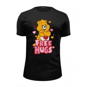 Мужская футболка Premium с принтом Free Hugs в Сыктывкаре, Белый, черный, серый меланж, голубой: 100% хлопок, плотность 160 гр. Остальные цвета: 92% хлопок, 8% лайкра, плотность 170-180гр. |  | Тематика изображения на принте: 