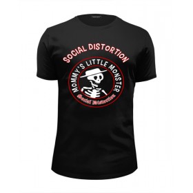 tee с принтом Social Distortion в Сыктывкаре, Белый, черный, серый меланж, голубой: 100% хлопок, плотность 160 гр. Остальные цвета: 92% хлопок, 8% лайкра, плотность 170-180гр. |  | 