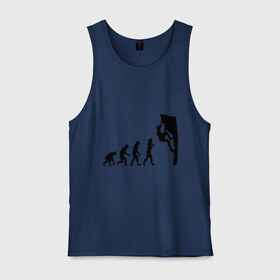 Мужская майка хлопок с принтом Эволюция альпиниста в Сыктывкаре, 100% хлопок |  | climb | climber | альпинизм | альпинист | альпинисты | горы | путь | скалолазанье | скалолазы | спорт | эволюция