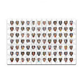 Пазл магнитный 126 элементов с принтом Любимые футболисты в Сыктывкаре, полимерный материал с магнитным слоем | 126 деталей, размер изделия —  180*270 мм | великие | звёзды | знаменитости | игроки | легендарные | лучшие | самые крутые | футбол | футболисты | элита