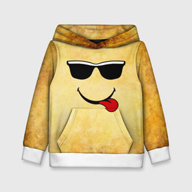 Детская толстовка 3D с принтом Смайл в очках (L) в Сыктывкаре, 100% полиэстер | двухслойный капюшон со шнурком для регулировки, мягкие манжеты на рукавах и по низу толстовки, спереди карман-кенгуру с мягким внутренним слоем | веселье | мордочка | очки | парная | позитив | прикол | рожица | смайл | смайл в очках | смех | улыбка | умора | хорошее настроение | юмор | язык
