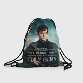 Рюкзак-мешок 3D с принтом Джейкоб Портман в Сыктывкаре, 100% полиэстер | плотность ткани — 200 г/м2, размер — 35 х 45 см; лямки — толстые шнурки, застежка на шнуровке, без карманов и подкладки | дом странных детей