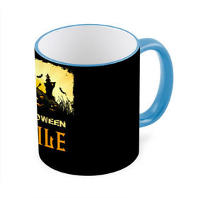 Кружка 3D с принтом Smile в Сыктывкаре, керамика | ёмкость 330 мл | Тематика изображения на принте: halloween | замок | летучая мышь | луна | праздник | привидение | тыква | хэллоуин
