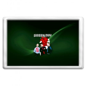 Магнит 45*70 с принтом Группа Green Day в Сыктывкаре, Пластик | Размер: 78*52 мм; Размер печати: 70*45 | Тематика изображения на принте: american idiot | green day | альтернативный | билли джо армстронг | грин дей | группа | зелёный день | майк дёрнт | музыка | надпись | панк | поп | поппанк | рок | тре кул