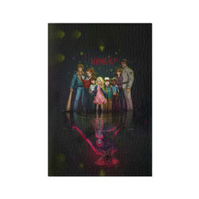 Обложка для паспорта матовая кожа с принтом Stranger Things 2 в Сыктывкаре, натуральная матовая кожа | размер 19,3 х 13,7 см; прозрачные пластиковые крепления | Тематика изображения на принте: stranger things | очень странные дела