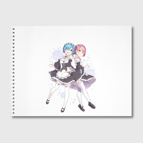 Альбом для рисования с принтом Re Zero в Сыктывкаре, 100% бумага
 | матовая бумага, плотность 200 мг. | ram | re zero | rem | rezero | рам | рем | с нуля