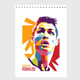 Скетчбук с принтом Криштиану Роналду в Сыктывкаре, 100% бумага
 | 48 листов, плотность листов — 100 г/м2, плотность картонной обложки — 250 г/м2. Листы скреплены сверху удобной пружинной спиралью | Тематика изображения на принте: cr7 | cristiano ronaldo | криштиано | криштиану роналду | роналдо | рональду | сборная португалии | форма | футбол | футболист | чемпионат мира