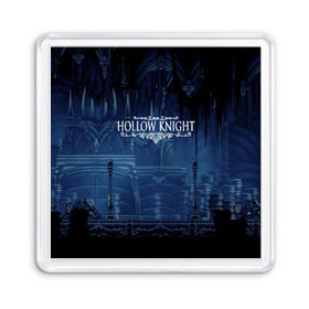 Магнит 55*55 с принтом HOLLOW KNIGHT в Сыктывкаре, Пластик | Размер: 65*65 мм; Размер печати: 55*55 мм | Тематика изображения на принте: game | games | hallownest | hollow knight | безымянный рыцарь | бои | враги | заброшенное королевство | игра | исследование | компьютерная игра | насекомые | персонаж | поиск | приключения | секреты
