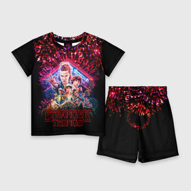 Детский костюм с шортами 3D с принтом STRANGER THINGS  3 Сезон в Сыктывкаре,  |  | Тематика изображения на принте: 011 | down | eleven | netflix | season | series | strange | stranger | things | upside | дела | дина | загадочные | монстр | монстры | одиннадцать | очень | сезон | сериал | сериалы | события | странные | ужасы