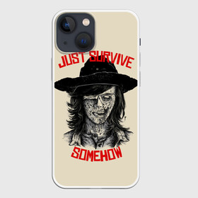 Чехол для iPhone 13 mini с принтом Gust survive smehow в Сыктывкаре,  |  | amc | carol | daryl | dixon | michonne | negan | reaction | rick | season 10 | twd | zombies | диксон | дэрил | зомби | мертвецы | мишонн | неган | реакция | рик | ходячие
