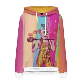 Женская толстовка 3D с принтом Харли Квин в Сыктывкаре, 100% полиэстер  | двухслойный капюшон со шнурком для регулировки, мягкие манжеты на рукавах и по низу толстовки, спереди карман-кенгуру с мягким внутренним слоем. | birds of prey | bop | dc comic | harley quinn | margot robbie | vdsvar | потрясающая история харли квинн | суперсила | хищные птицы