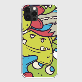 Чехол для iPhone 12 Pro с принтом Монстры в сборе в Сыктывкаре, силикон | область печати: задняя сторона чехла, без боковых панелей | Тематика изображения на принте: игрушка | игрушки | монстр | монстрики | монстры | мультик | мультяшка