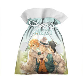 Подарочный 3D мешок с принтом The Promised Neverland в Сыктывкаре, 100% полиэстер | Размер: 29*39 см | Тематика изображения на принте: anime | emma | mango | the promised neverland | yakusoku no neverland | аниме | манга | обещанная страна грёз | обещанный неверленд