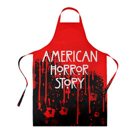 Фартук 3D с принтом American Horror Story. в Сыктывкаре, 100% полиэстер | общий размер — 65 х 85 см, ширина нагрудника — 26 см, горловина — 53 см, длина завязок — 54 см, общий обхват в поясе — 173 см. Принт на завязках и на горловине наносится с двух сторон, на основной части фартука — только с внешней стороны | american horror story | netflix | американ хоррор стори | американская история ужасов | драма | загадочные события | кино | мини сериал | нетфликс | очень странные дела | сериалы | триллер | ужасы | фантастика