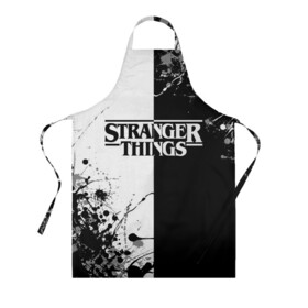 Фартук 3D с принтом Stranger Things. в Сыктывкаре, 100% полиэстер | общий размер — 65 х 85 см, ширина нагрудника — 26 см, горловина — 53 см, длина завязок — 54 см, общий обхват в поясе — 173 см. Принт на завязках и на горловине наносится с двух сторон, на основной части фартука — только с внешней стороны | normal people scare me | stranger things | детектив | драма | кино | очень странные дела | сериалы | странгер тхингс | триллер | уилл | фантастика | фильмы | хоукинс