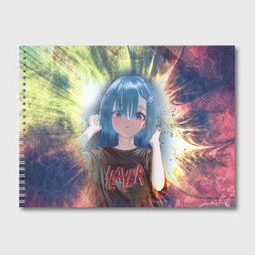 Альбом для рисования с принтом Rem Slayer в Сыктывкаре, 100% бумага
 | матовая бумага, плотность 200 мг. | anime | re zero | rem | slayer | жизнь с нуля | ре зеро | рем