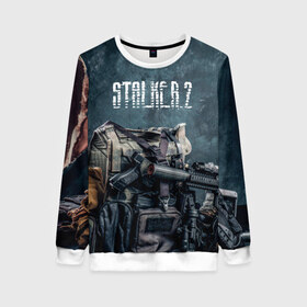 Женский свитшот 3D с принтом Stalker 2 Экипировка в Сыктывкаре, 100% полиэстер с мягким внутренним слоем | круглый вырез горловины, мягкая резинка на манжетах и поясе, свободная посадка по фигуре | ghost | stalker | stalker 2 | stallker | авария аэс | аэс | город призрак | диггер | дигер | заброшенный дом | заброшка | призрак | сталкер | сталлкер | тень чернобыля | черепа | чернобыль