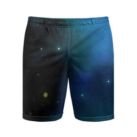 Мужские шорты спортивные с принтом Туманный космос в Сыктывкаре,  |  | арт | звезда | звёзды | космос | небо | ночное небо | ночь | облако | рисунок | сияние | туманность | яркие цвета