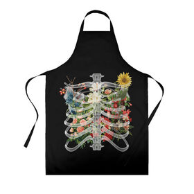 Фартук 3D с принтом Flowers in Me в Сыктывкаре, 100% полиэстер | общий размер — 65 х 85 см, ширина нагрудника — 26 см, горловина — 53 см, длина завязок — 54 см, общий обхват в поясе — 173 см. Принт на завязках и на горловине наносится с двух сторон, на основной части фартука — только с внешней стороны | 8 | bones | day | flowers | girl | girlfriend | girls | inside | love | lovers | march | roses | women | womens | x ray | внутри | девушка | девушки | день | женский | женщина | кости | любовь | марта | ребра | рентген | розы | скелет | цветок |