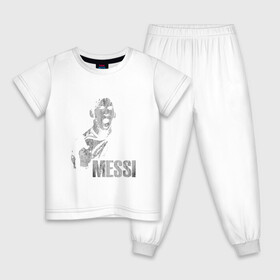 Детская пижама хлопок с принтом Messi Scream в Сыктывкаре, 100% хлопок |  брюки и футболка прямого кроя, без карманов, на брюках мягкая резинка на поясе и по низу штанин
 | Тематика изображения на принте: argentina | barca | barcelona | football | lionel | messi | spain | sport | аргентина | барса | барселона | гол | золотой мяч | игрок | испания | камп ноу | лионель | месси | мяч | спорт | тренер | футбол | чемпион | чемпионат