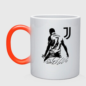 Кружка хамелеон с принтом Автограф Криштиану Роналду Ювентус в Сыктывкаре, керамика | меняет цвет при нагревании, емкость 330 мл | Тематика изображения на принте: 7 | champion | cr7 | cristiano ronaldo | fifa | football | football club | juventus | soccer | uefa | игра | криштиану роналду | лига чемпионов | реал мадрид | сборная португалии | спорт | уефа | фифа | фк | футбол | футболь
