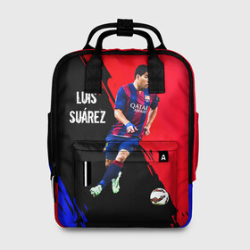 Женский рюкзак 3D с принтом Луис Суарес в Сыктывкаре, 100% полиэстер | лямки с регулируемой длиной, сверху ручки, чтобы рюкзак нести как сумку. Основное отделение закрывается на молнию, как и внешний карман. Внутри два дополнительных кармана, один из которых закрывается на молнию. По бокам два дополнительных кармашка, куда поместится маленькая бутылочка
 | Тематика изображения на принте: atletico madrid | barcelona | football | luis suarez | sport | атлетико мадрид | барселона | гол | известные личности | испания | луис альберто суарес | луис суарес | мужчинам | спорт | спортсмены | уругвай | футболи