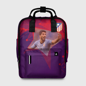 Женский рюкзак 3D с принтом Луис Суарес в Сыктывкаре, 100% полиэстер | лямки с регулируемой длиной, сверху ручки, чтобы рюкзак нести как сумку. Основное отделение закрывается на молнию, как и внешний карман. Внутри два дополнительных кармана, один из которых закрывается на молнию. По бокам два дополнительных кармашка, куда поместится маленькая бутылочка
 | Тематика изображения на принте: атлетико | луис суарес | мадрид | популярные | футбол | футболист