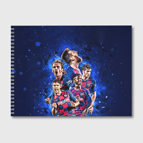 Альбом для рисования с принтом Месси и Суарес в Сыктывкаре, 100% бумага
 | матовая бумага, плотность 200 мг. | Тематика изображения на принте: lionel messi | luis suarez | luis surez | madrid | барселона | лионель месси | луис альберто суарес | мадрид | фк | футбол | футбольный клуб