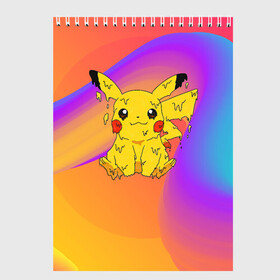 Скетчбук с принтом Пикачу капелька в Сыктывкаре, 100% бумага
 | 48 листов, плотность листов — 100 г/м2, плотность картонной обложки — 250 г/м2. Листы скреплены сверху удобной пружинной спиралью | anime | picachu | pikachu | аниме | милый | пика | пикачу | покебол | покемон