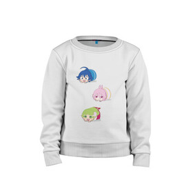 Детский свитшот хлопок с принтом Милые хомячки демоны в Сыктывкаре, 100% хлопок | круглый вырез горловины, эластичные манжеты, пояс и воротник | азмадэмус | аниме | добро пожаловать в ад | ирума | клара | хомячкм | чиби