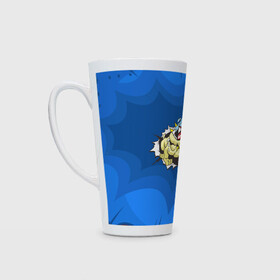 Кружка Латте с принтом Злой бульдог в Сыктывкаре, Белая керамика | Объем 480 мл; Высота 150 мм; Диаметр 90 мм | dog | бульдог | злой | пес | псина | собака | собачка | сторожевой пес