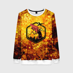 Женский свитшот 3D с принтом АИР ДРОП | ПАБГ (+спина) (Z) в Сыктывкаре, 100% полиэстер с мягким внутренним слоем | круглый вырез горловины, мягкая резинка на манжетах и поясе, свободная посадка по фигуре | battle royal | battlegrounds | playerunknowns battlegrounds | pubg | аирдроп | айр дроп | битва на выживание | королевская битва | пабг | пубг | ракетница | царь горы